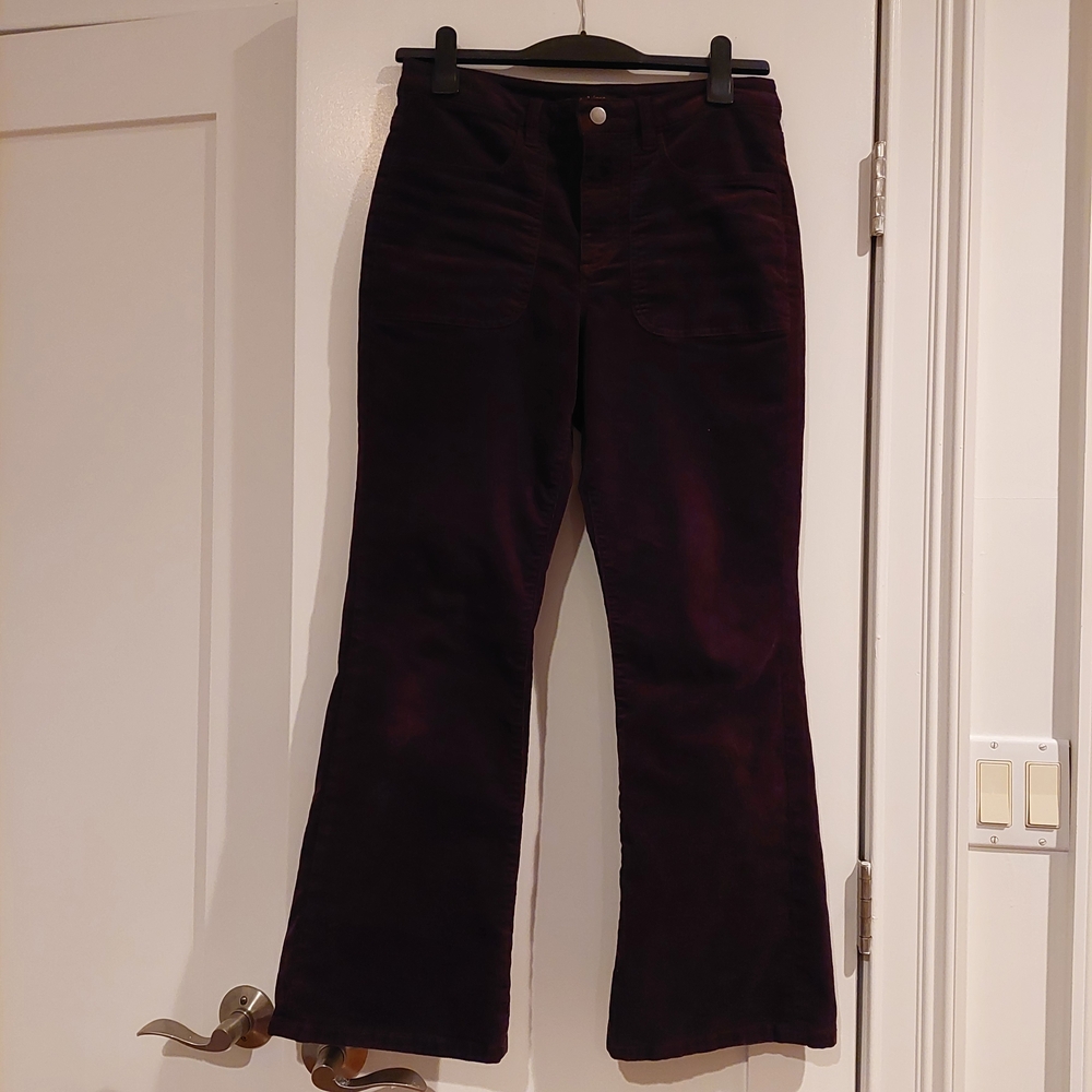 Quince Size 6 Espresso Brown Organic Stretch Corduroy Flare Pants